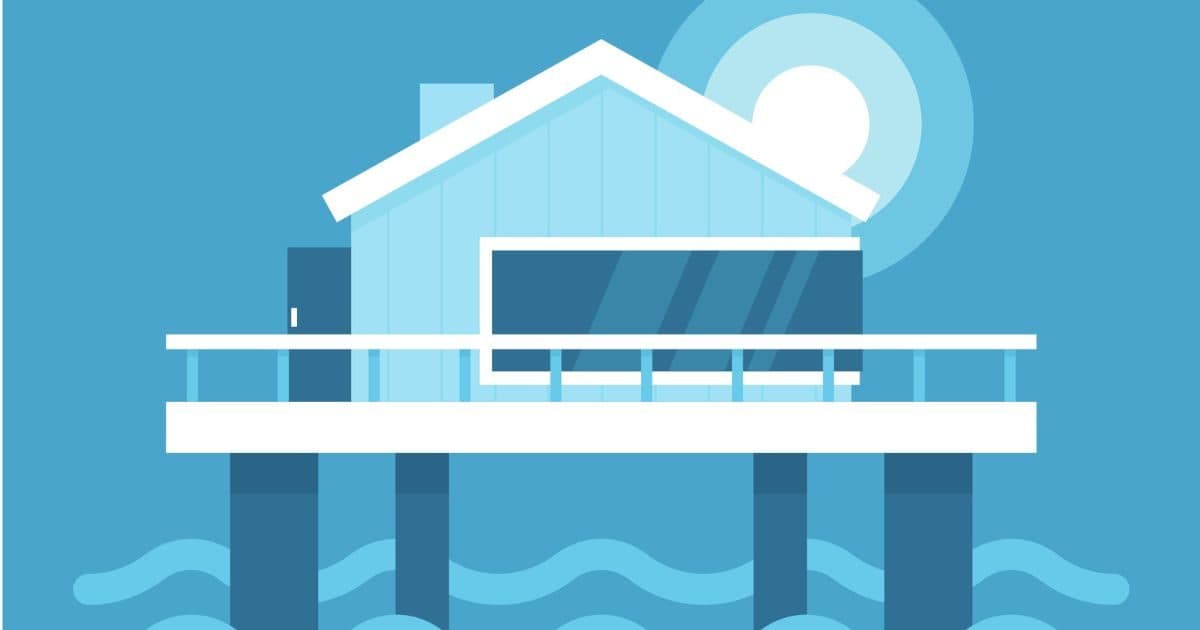 Auckland Council Flood Viewer showing four flood hazard layers including floodplains, flood prone areas, overland flow paths, and coastal inundation zones
